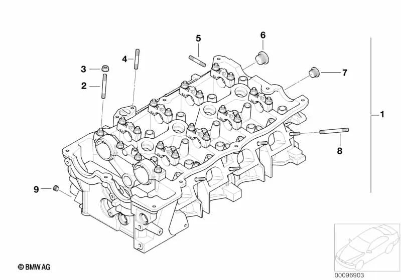 Tuerca con brida para BMW Serie 1 E81, E82, E87, E87N, E88, Serie 3 E46, E90, E90N, E91, E91N, E92, E92N, E93, E93N, Serie 5 E60N, E61N, X1 E84, X3 E83, E83N, Z4 E85 (OEM 11127568178). Original BMW.