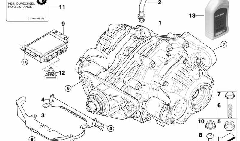 Diferencial trasero OEM 33107597990 para BMW X5 (E70) y BMW X6 (E71). Original BMW.