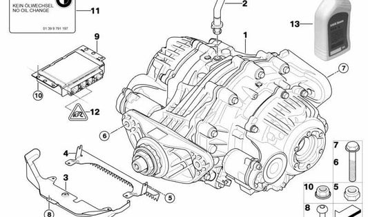 Diferencial trasero OEM 33107597990 para BMW X5 (E70) y BMW X6 (E71). Original BMW.