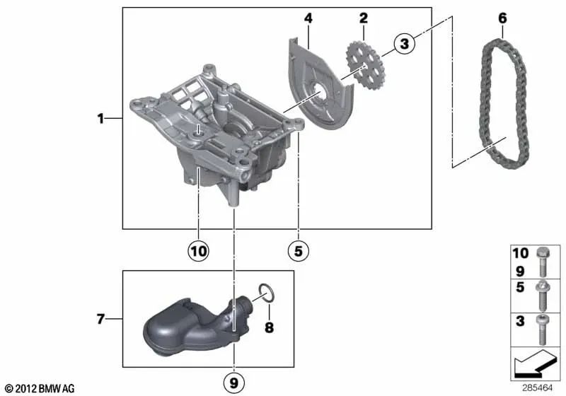 Tubo de admisión con junta para BMW Serie 3 F30, F31 Serie 4 F32, F33, F36 Serie 5 F07, F10, F11 Serie 6 F06, F12, F13 Serie 7 F01N, F02N (OEM 11417823206). Original BMW