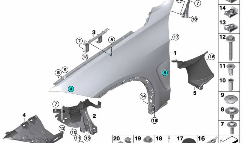 Refuerzo izquierdo para BMW F16, F86 (OEM 51657337633). Original BMW