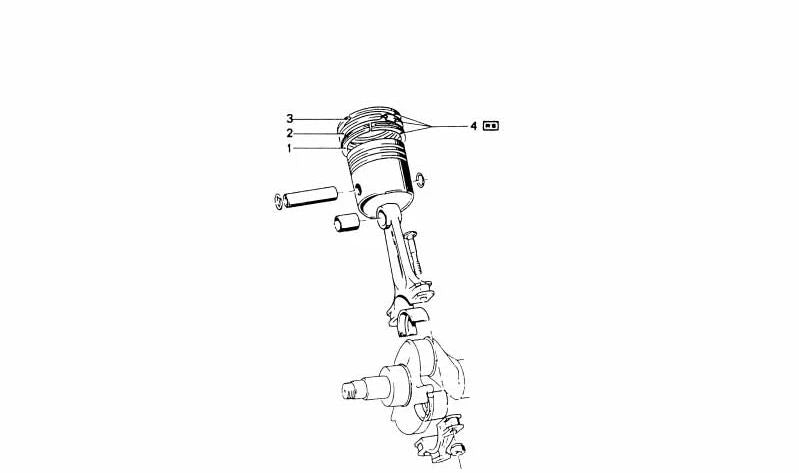 Reparación Juego de Anillos del Pistón para BMW E21, E30, E12, E28, E24, E23 (OEM 11251261131). Original BMW.