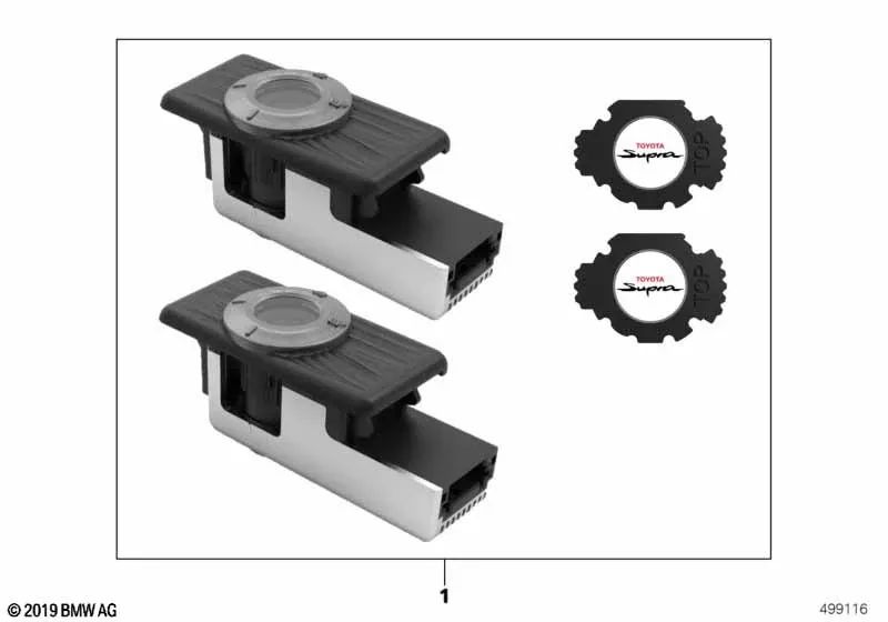 LED-Türprojektoren für BMW E46, F30, F80 (OEM 63312463923). Original BMW