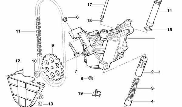 Soporte de apoyo para BMW Serie 5 E34, E39, Serie 7 E32, E38, Serie 8 E31, X5 E53 (OEM 11411733963). Original BMW