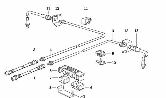 Tope de goma para BMW E30, E34, E31 (OEM 37131133417). Original BMW