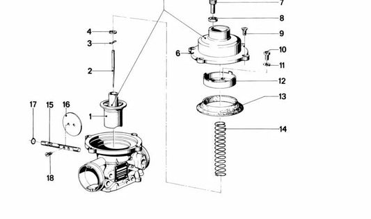 OBRILHO DE ACELAÇÃO OEM 13111335746 para BMW E30, E28, E24, E23. BMW original.