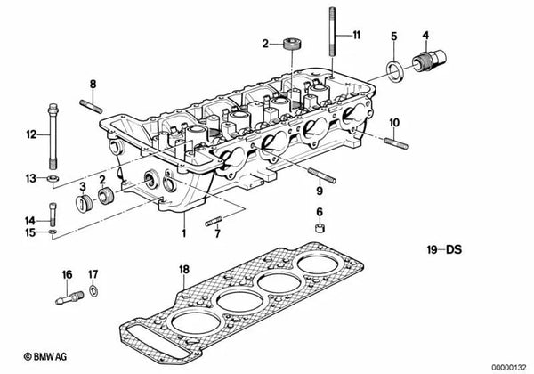 Asiento de válvula de admisión para BMW E46, E90, F30 (OEM 11121319250). Original BMW.