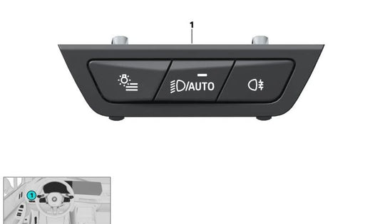 Headlight Control Unit for BMW U06, U11, U12, U10 (OEM 61315A4A055). Original BMW