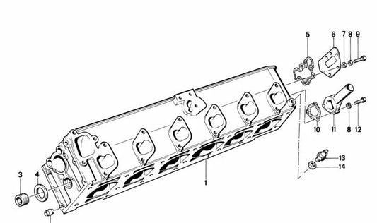 Engine cylinder head OEM 11121278495 for BMW E12, E28, E24, E23. Original BMW