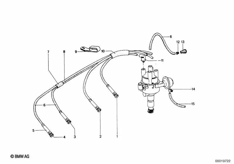 Zündkabel für BMW E46, F30, F80 (OEM 12121360842). Original BMW.