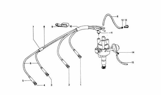 Enchufe de supresión para BMW E21, E12, E28, E24, E23 (OEM 12121289844). Original BMW