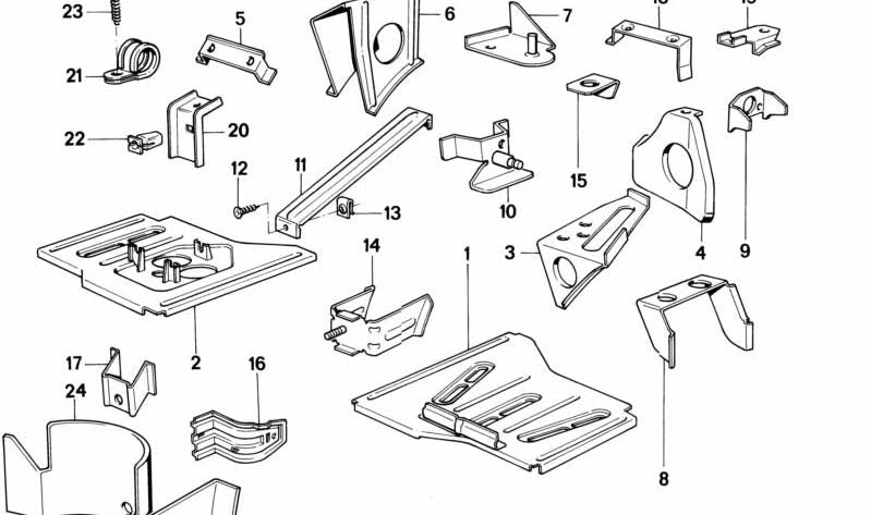 Soporte de cojinete OEM 41141901519 para BMW E28. Original BMW.