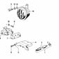 Interruptor de luces de freno para varios modelos/series de BMW (OEM 61311351662). Original BMW.