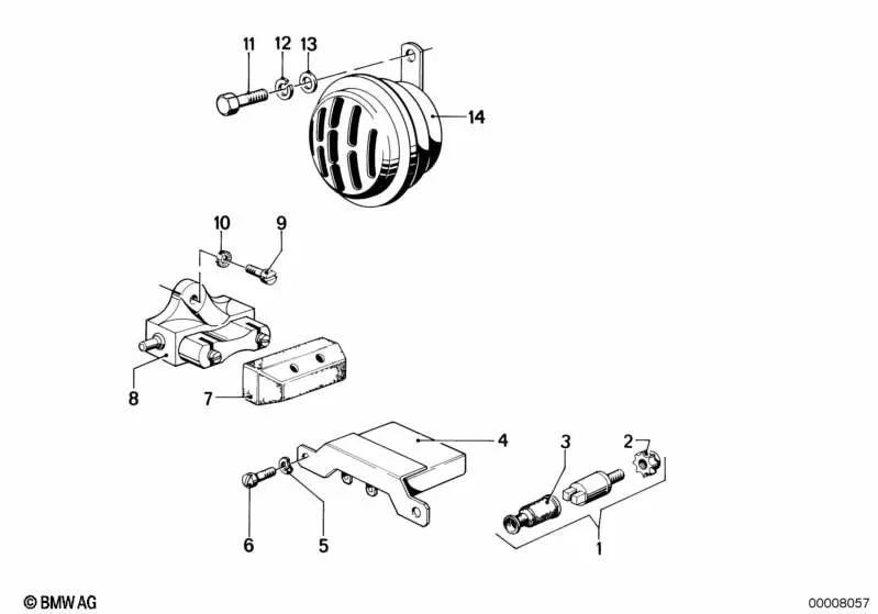 Interruptor de luces de freno para varios modelos/series de BMW (OEM 61311351662). Original BMW.