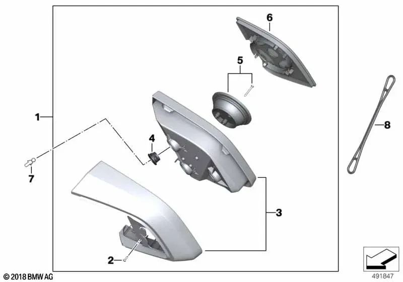 tul de goma para BMW Motorrad y Mini modelos: K26, R55N, R56N, R57N, R58, R59, R60, R61 (OEM 51167681592). Original BMW Motorrad