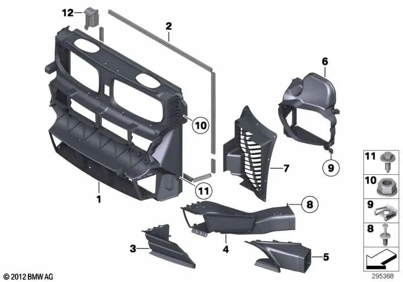 Conducción de aire adicional izquierda para BMW E70N (OEM 51748048025). Original BMW