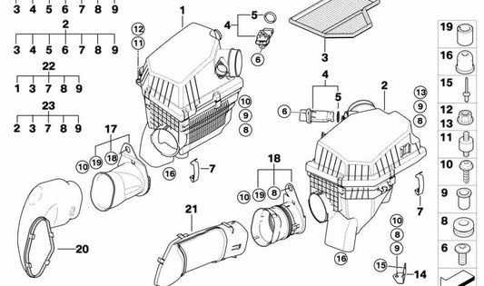 OEM Entrée conduit 13717521014 pour BMW E63, E64. BMW d'origine.