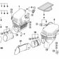 Rechter Ansauggeräuschdämpfer für BMW E60, E63, E64 (OEM 13717853883). Original BMW.