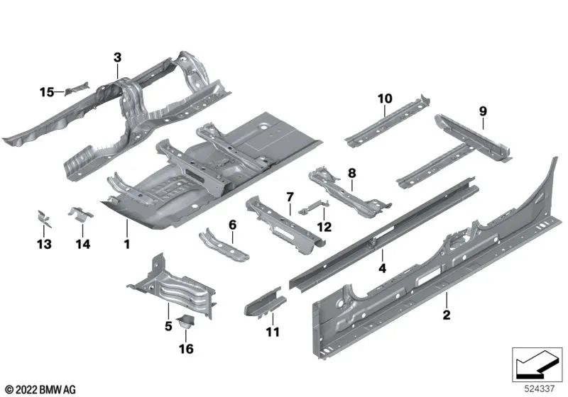 Consola Soporte de Transmisión para BMW Serie 3 G20, G20N, G21, G21N, G80, G81 Serie 4 G22, G23, G26, G82, G83 (OEM 41007487126). Original BMW.