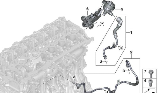 Junta Tórica para BMW Serie 5 G60, Serie 7 G70, X5 G05N, G18N, X6 G06N, X7 G07N, XM G09 (OEM 07148846823). Original BMW