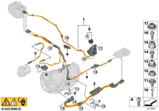 HV-Leitung EKMV para BMW X5 G05N (OEM 61295A626C6). Original BMW