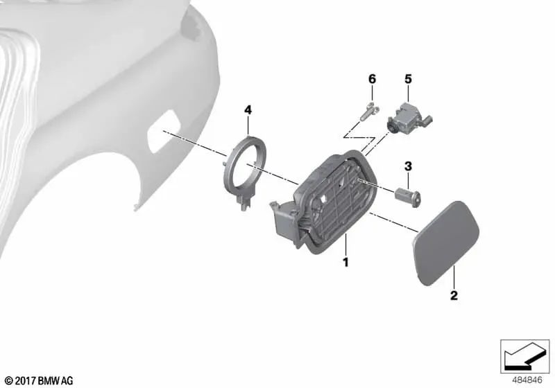 Light Unit for BMW F18N, I12, I12N, I15, F49, F49N and MINI F60, F60N (OEM 51417330829). Original BMW