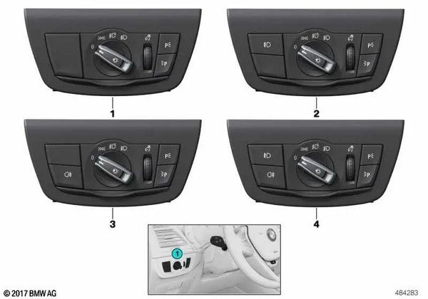 Unidad de control de luces para BMW X3 F97, G01, G08 X4 F98, G02 (OEM 61319472965). Original BMW