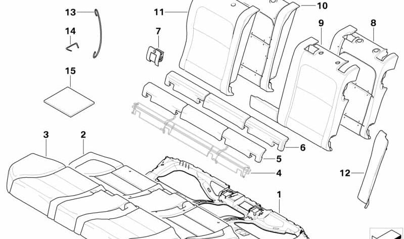 OEM 52207120491 schiuma Guarnec per BMW E61. BMW originale.