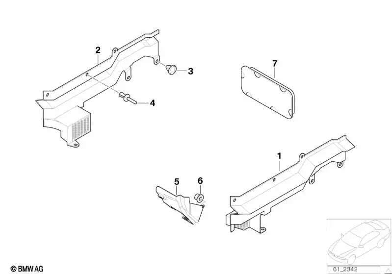 Cover for BMW 5 Series E39 (OEM 61138375282). Original BMW.