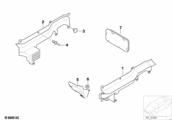 Cubierta para BMW Serie 5 E39 (OEM 61138375282). Original BMW.