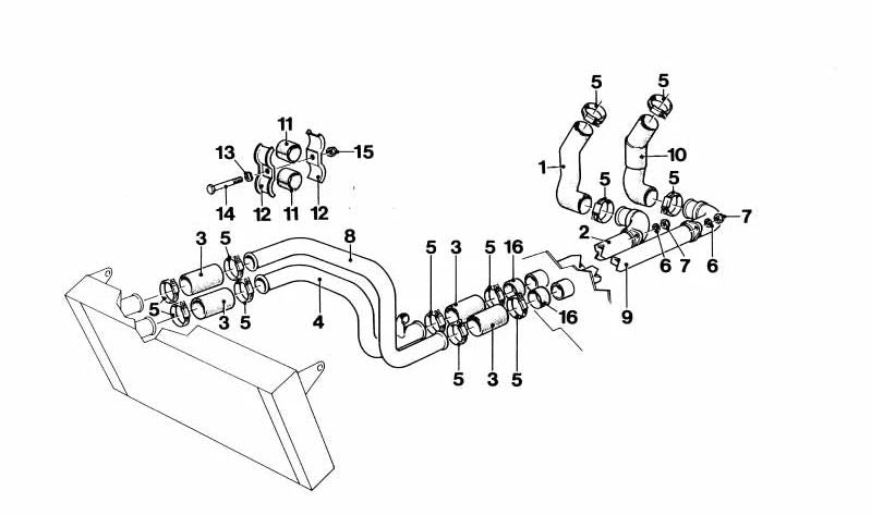 OEM cooling cup 1712160489 for BMW E81, E87, E90, E91, E92, E93, X1 E84. Original BMW.