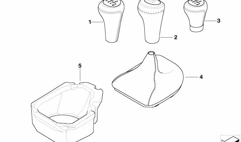 Inserto para cubierta de palanca de cambios para BMW E63, E64 (OEM 25117525867). Original BMW.