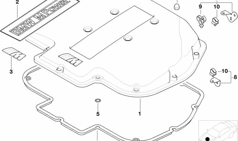 Sello de Perfil para BMW E39, E52 (OEM 11611406657). Original BMW.