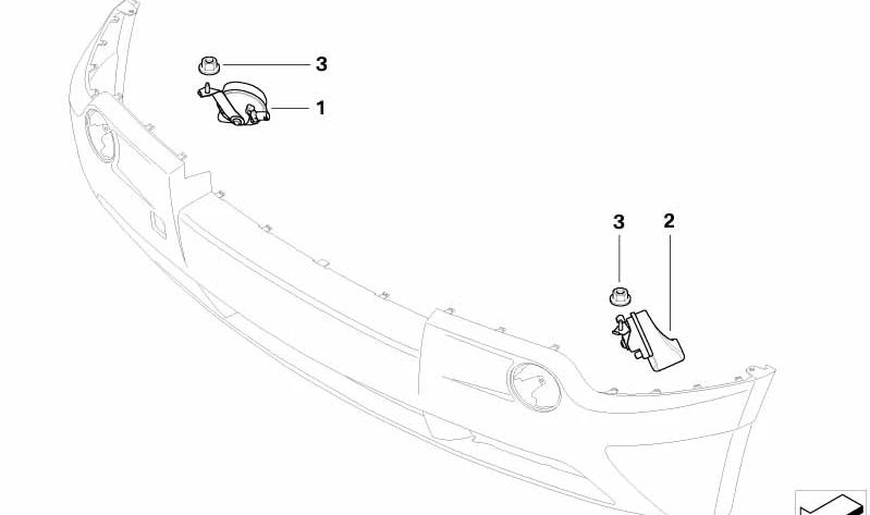 Bocina de sonido alto para BMW E83N (OEM 61337195893). Original BMW