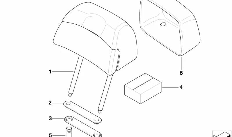 Reposacabezas de asiento de confort para BMW E70, E71 (OEM 52107269239). Original BMW