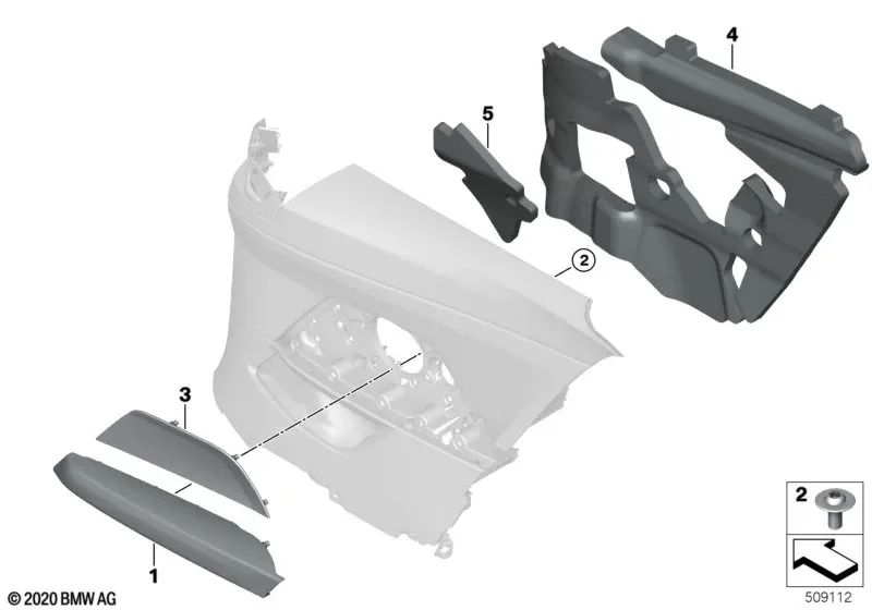 Lautsprechergitter hinten links für BMW 4er G22, G82 (OEM 51435A11B01). Original BMW.