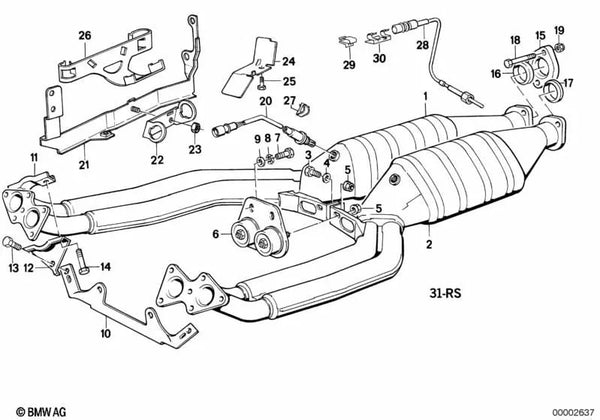 Sonda lambda para BMW E32, E31 (OEM 11781733628). Original BMW