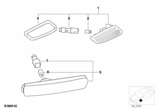 Right Board für BMW für mehrere BMW -Modelle/-serien (OEM 63138400764). Original BMW