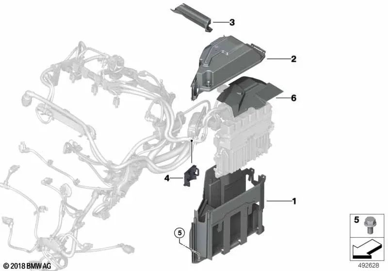 Tapa DDE para BMW F44, F45N, F46N, F48, F48N, F39 (OEM 12908473263). Original BMW