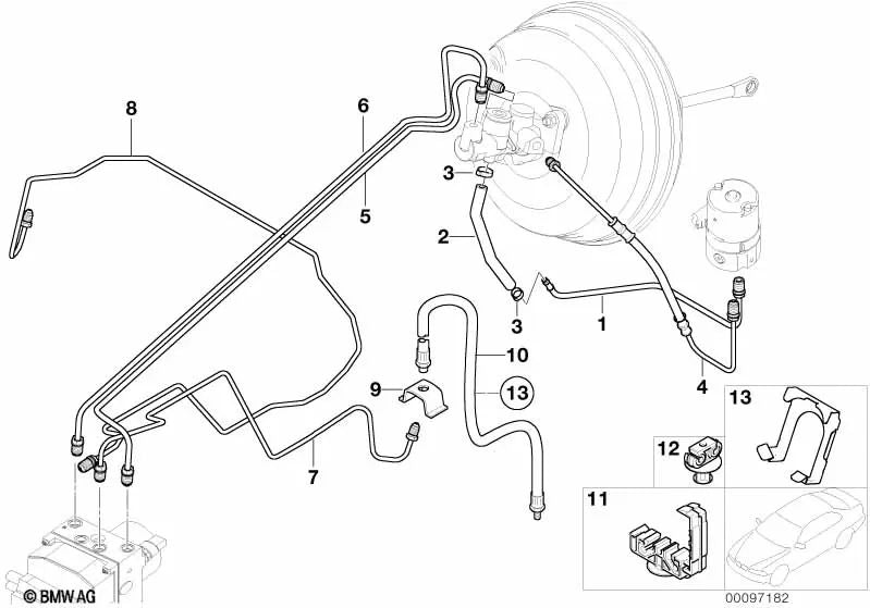 Colector de Manguera para BMW X5 E53 (OEM 34536751093). Original BMW