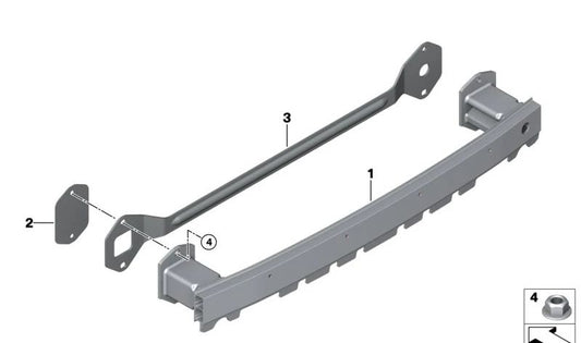 Querträgerverstärkung für BMW G30, G31N, G38, G11N, G12N (OEM 51127473194). Original BMW