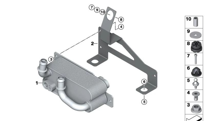 Condensatore della pompa di calore OEM 64509290503 per BMW I3 (I01). BMW originale.