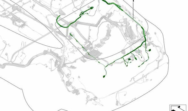 Cableado del Portón Trasero para BMW Serie 3 F34N (OEM 61126813091). Original BMW