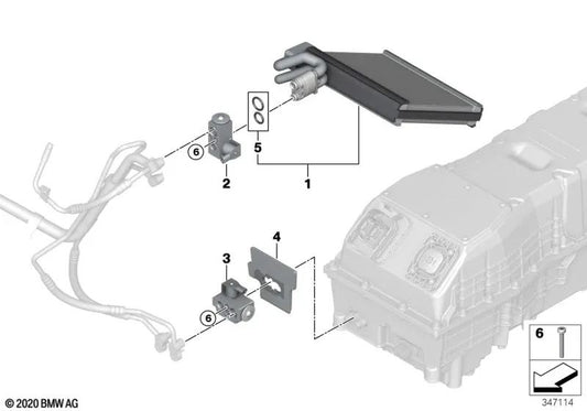 Adapter Plate for BMW I12, I12N, I15 (OEM 64509325850). Original BMW.