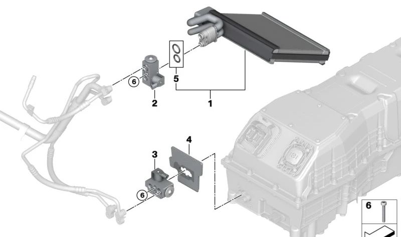 Electric Expansion Valve for BMW I12, I15 (OEM 64509318648). Original BMW