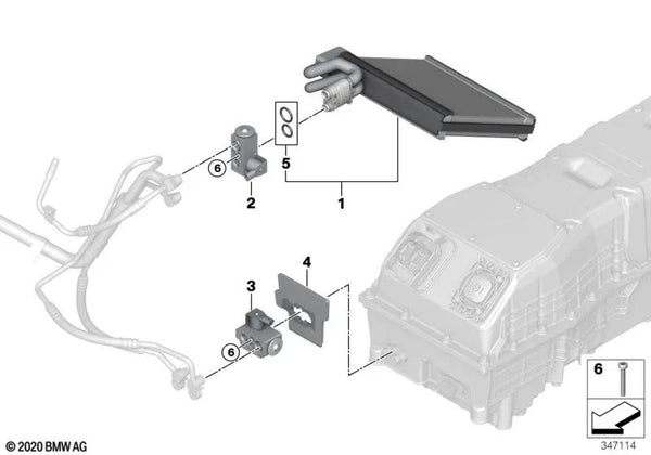 Placa Adaptadora para BMW I12, I12N, I15 (OEM 64509325850). Original BMW.