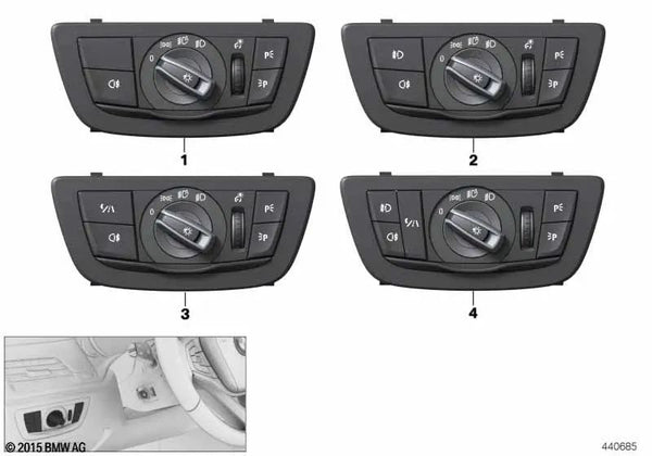 Unidad de Control de Luces para BMW Serie 5 F90, G30, G31 Serie 6 G32 (OEM 61319472972). Original BMW.