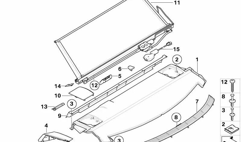 Ablegeboden para BMW Serie 5 E60 (OEM 51467111341). Original BMW