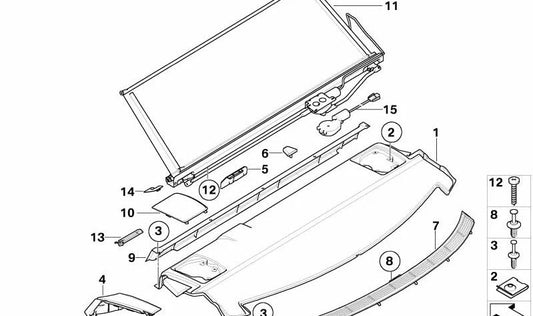 Abblegeboden für BMW Serie 5 E60 (OEM 51467111341). Original BMW