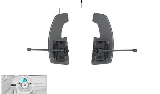 Wechseln Sie den Hebel im OEM 61315A5E8E9 -Flyer für BMW (kompatible Modelle: F30, F31, F32, F33, F34, F36, F20, F21, E84, G20, G21, G30, G31 und mehr). Original BMW.